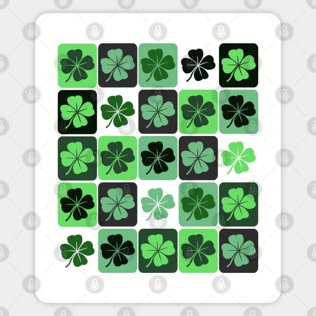 Patchwork Shamrocks Magnet by HolidayBug